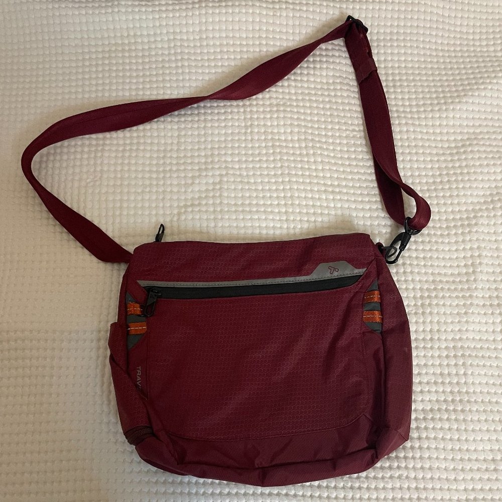 Gently Used Travelon Anti-Theft Active Medium Crossbody, burgundy